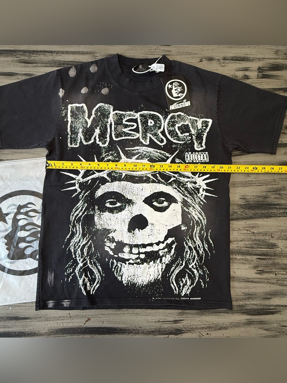 Hellstar Black 'Mercy' Misfits Punk Distressed Shirt! Very Rare and Authentic ☠️ - Picture 2 of 7